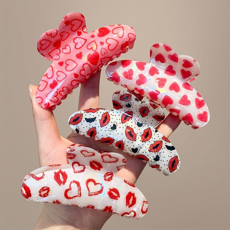 Love print Hair clip