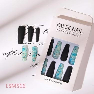 Mix Blue False Nails