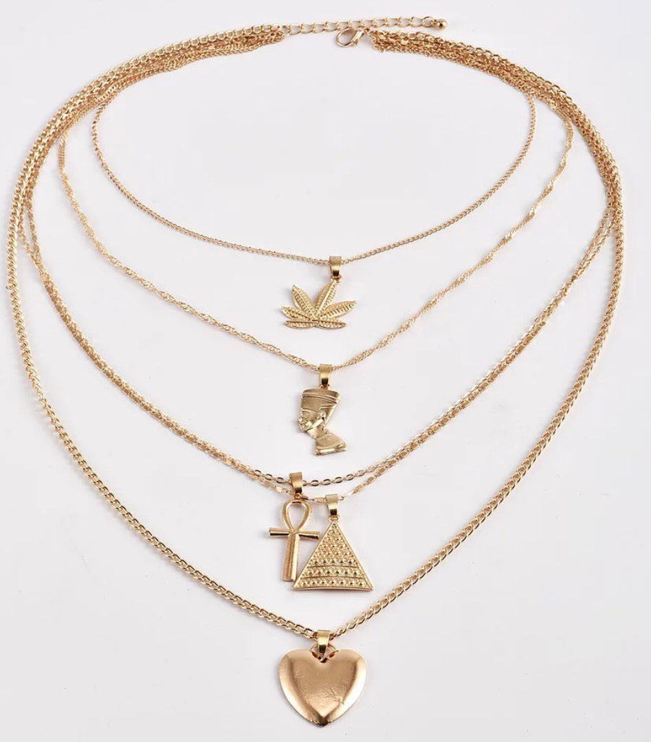 Vintage Multilayered Non- tarnish Pendant Necklace