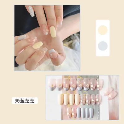 Yellow Floral Press On Nails