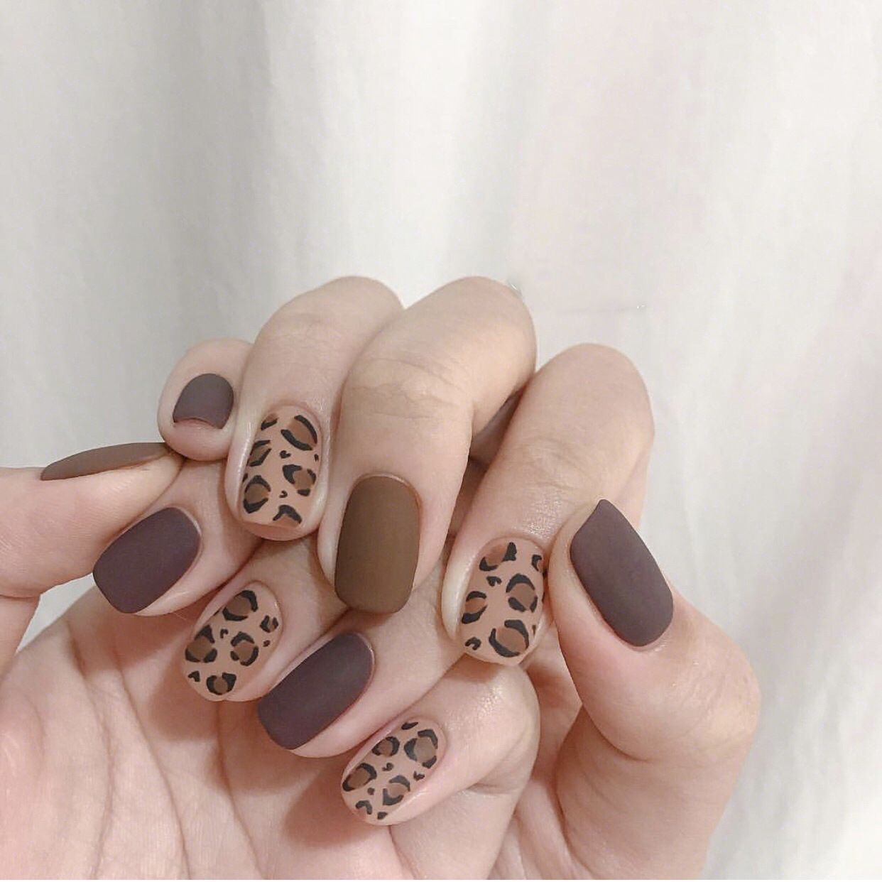 Cute Leopard Sticker Art Nails