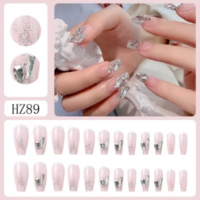 Crystal Glitter Press On  Nails