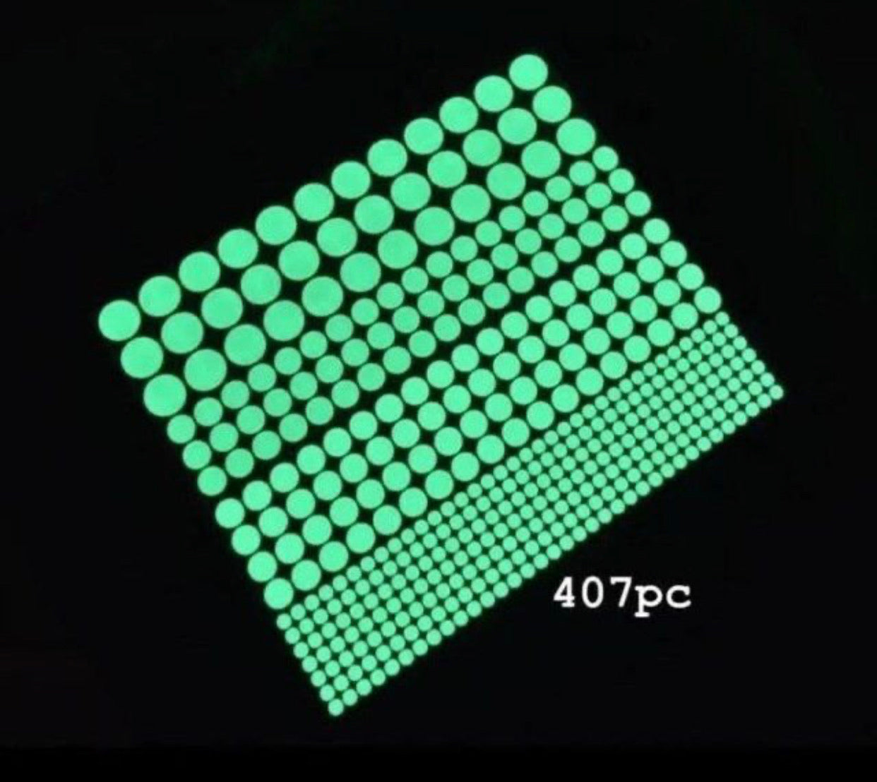 Glow in the Dark Round Dot Sticker 407pcs
