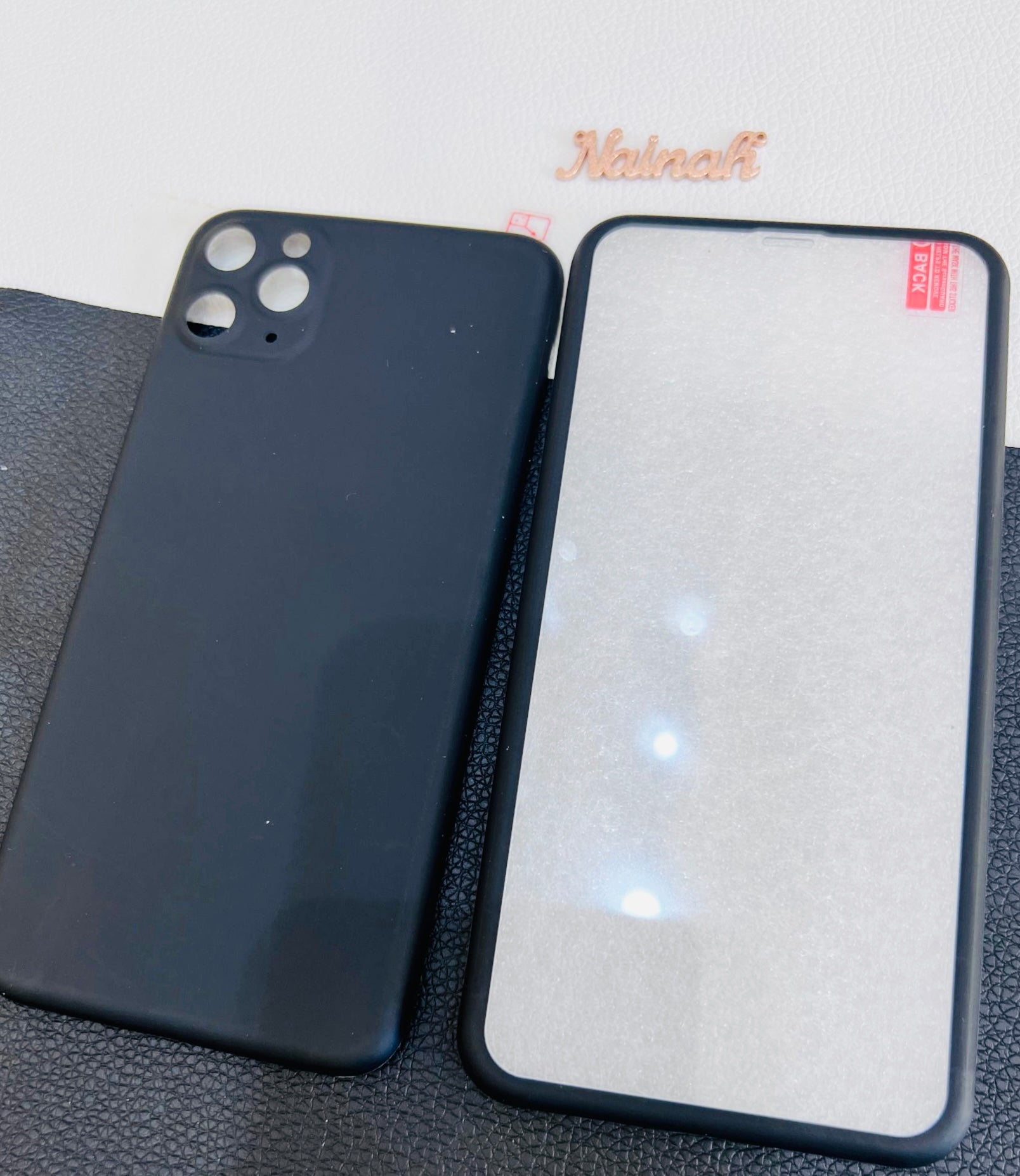 Black 2-1 Screen Protector and case For IPhone