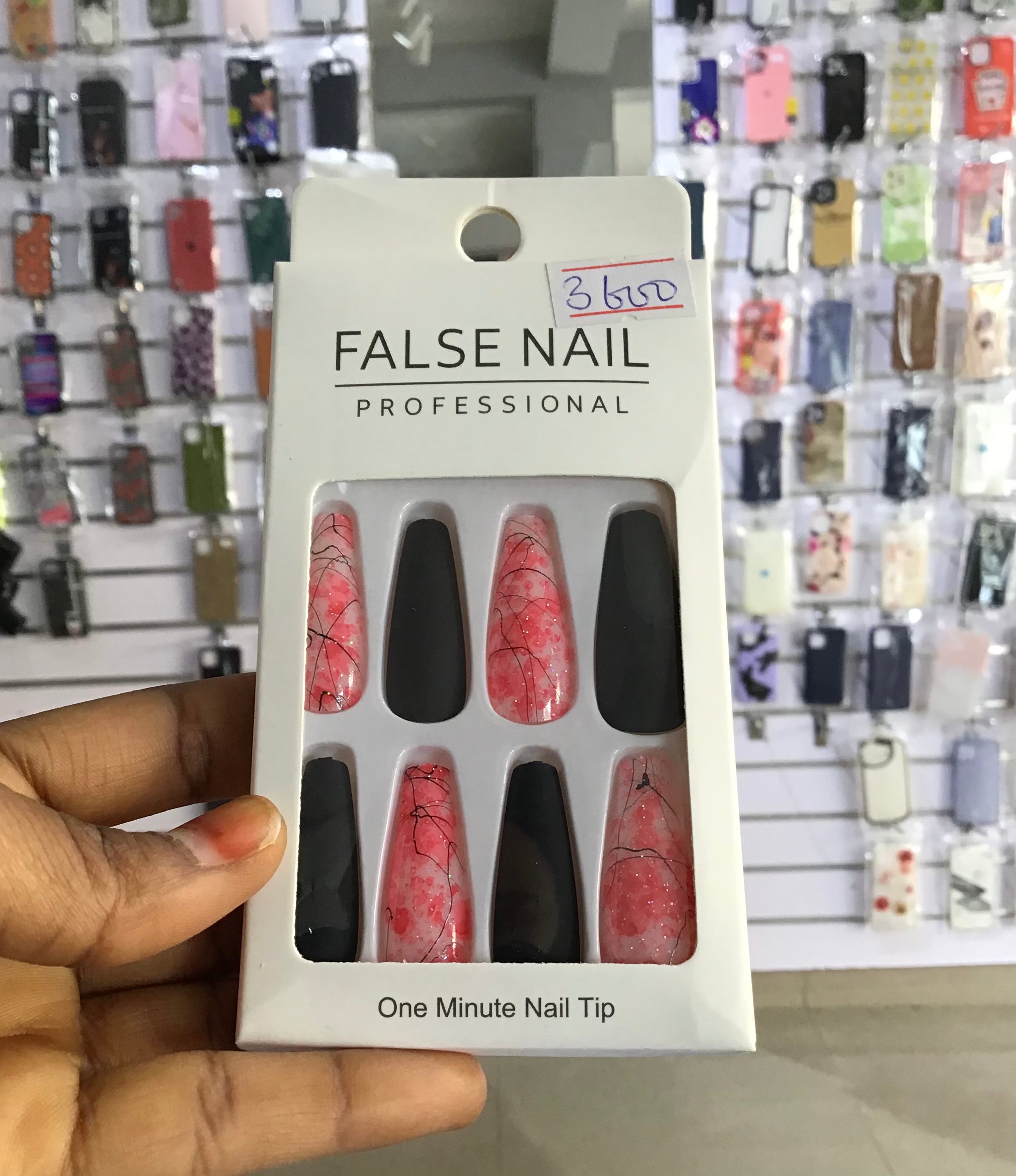 Mix Black False Nails